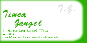 timea gangel business card