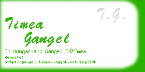 timea gangel business card